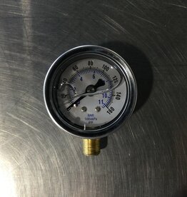 GAUGE W/ 1-1/2 FACE, 0-160 PSI, 1/8NPT STEM MOUNT