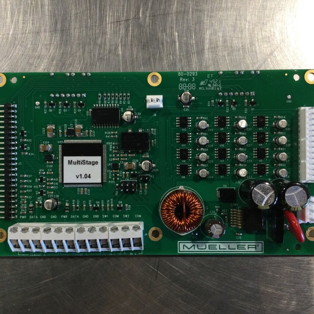 MUELLER LS CHILLER MULTI-STAGE CONTROL BOX 208-230V / 230-460V CIRCUIT BOARD