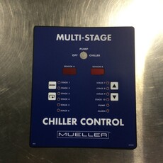 MUELLER LS CHILLER MULTI-STAGE CONTROL BOX 208-230V / 230-460V DOOR LABEL