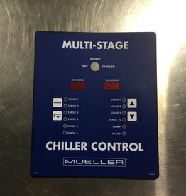 MUELLER LS CHILLER MULTI-STAGE CONTROL BOX 208-230V / 230-460V DOOR LABEL