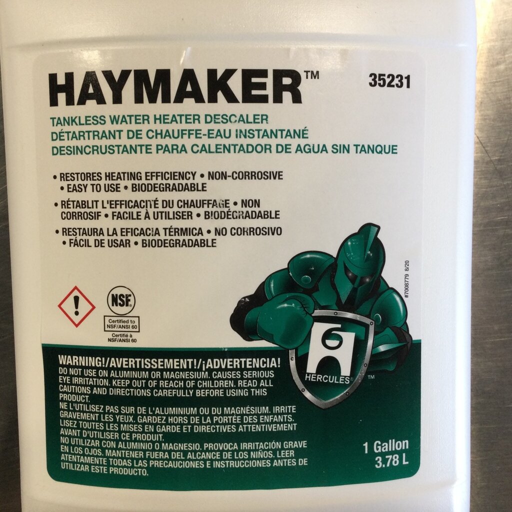 HAYMAKER TANKLESS WATER HEATER DESCALER (GALLON)