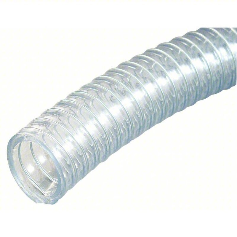 1-1/2 ID X 1-7/8 OD CLEAR PVC POLYSPRING TUBING (PER FT)