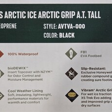 ROCKY BRAND ARCTIC ICE GRIP A.T. BLACK TALL BOOT SIZE-7