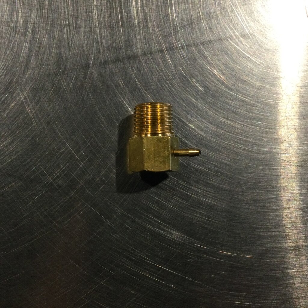 BARB FITTING BRASS 90° ELBOW 1/16 X 1/8 MPT (INDIVIDUAL)