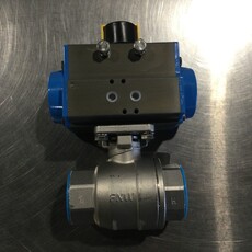 FNW MODEL 63 DOUBLE ACTING AIR ACTUATOR W/ FNW220AMJ 1-1/2 S/S BALL VALVE