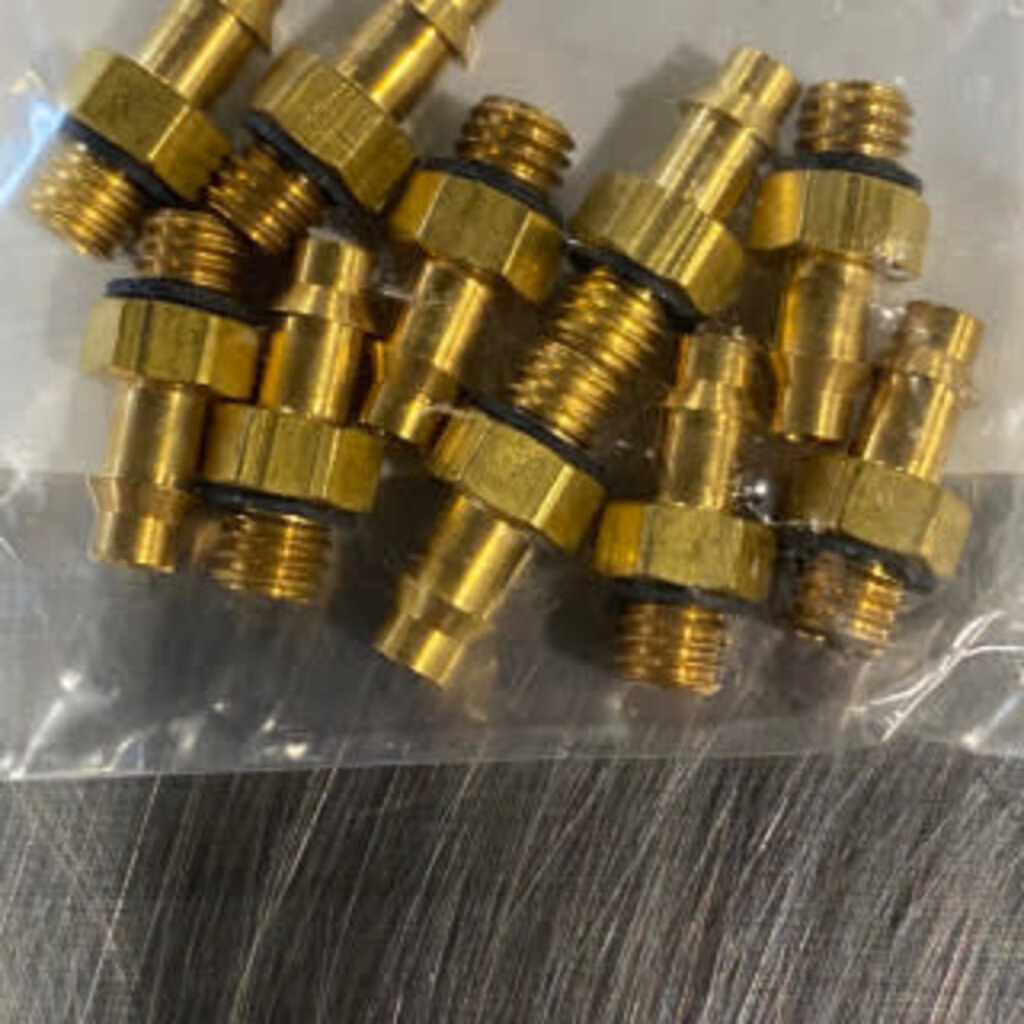 BARB FITTING BRASS #10-32 X 1/8 (individual)