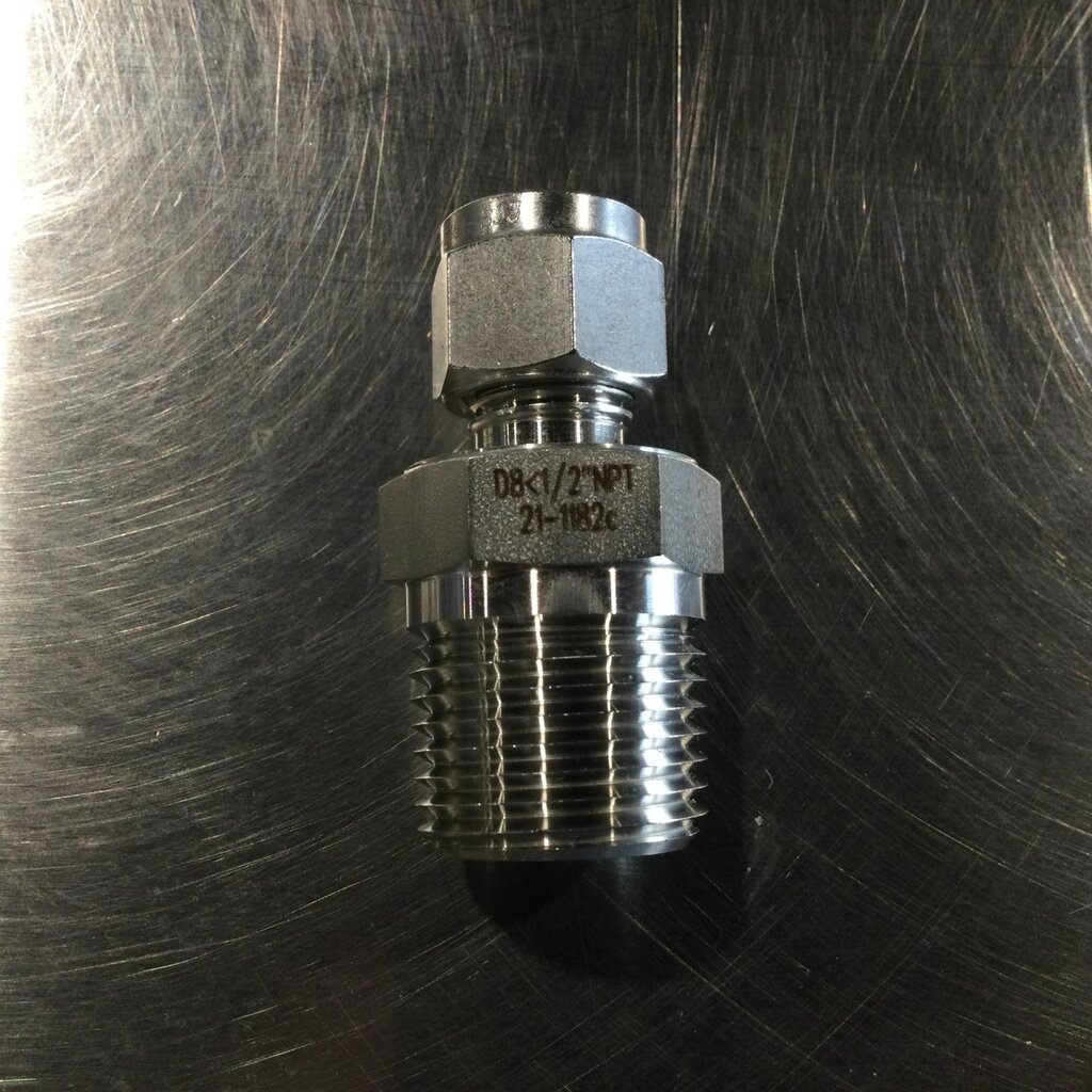 TEMPERATURE TRANSMITTER COMPRESSION FITTING 8mm X 1/2 NPT
