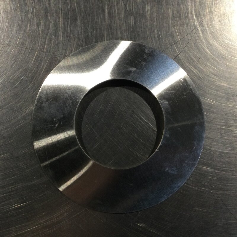 DIXON 5" dia. S/S WALL FLANGE W/ 2-1/2 TUBE HOLE