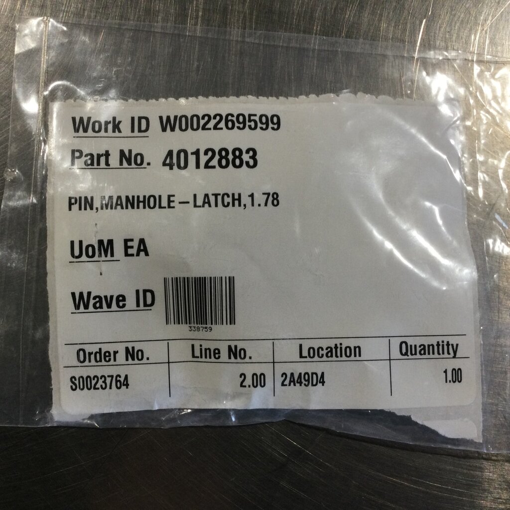 BOUMATIC 450 Gal. - 8K DFK MILK TANK MANHOLE 1-3/4 LATCH PIN