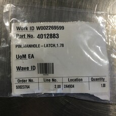 BOUMATIC 450 Gal. - 8K DFK MILK TANK MANHOLE 1-3/4 LATCH PIN