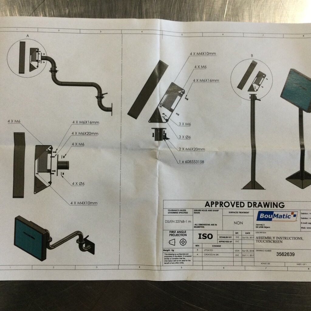 BOUMATIC 120 STALL ROTARY XCALIBUR 360EX 19" TOUCHSCREEN PACKED PARTS