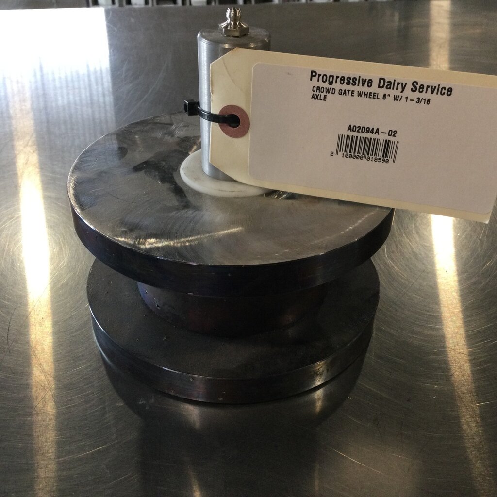 CROWD GATE WHEEL 6" W/ 1-3/16 AXLE
