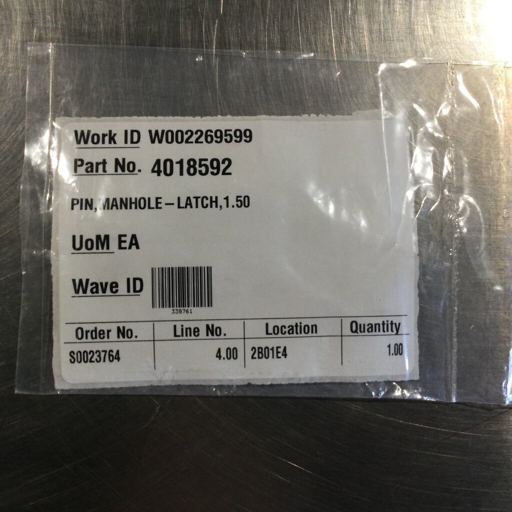 BOUMATIC 450 Gal. - 8K DFK MILK TANK MANHOLE 1-1/2 LATCH PIN