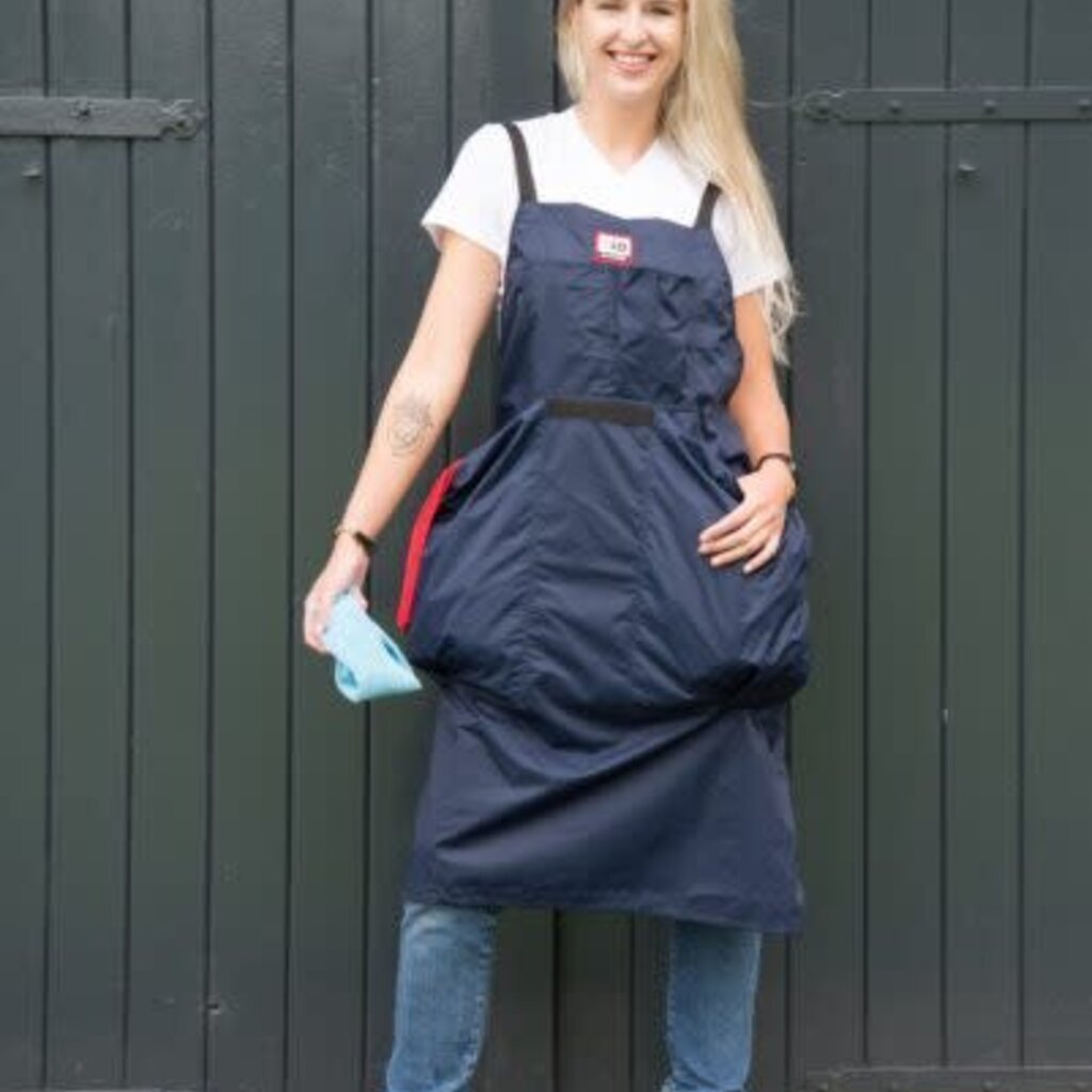 4D AG FASHION APRON W/ 2-LARGE TOWEL POCKETS NAVY BLUE (EXTRA LONG)