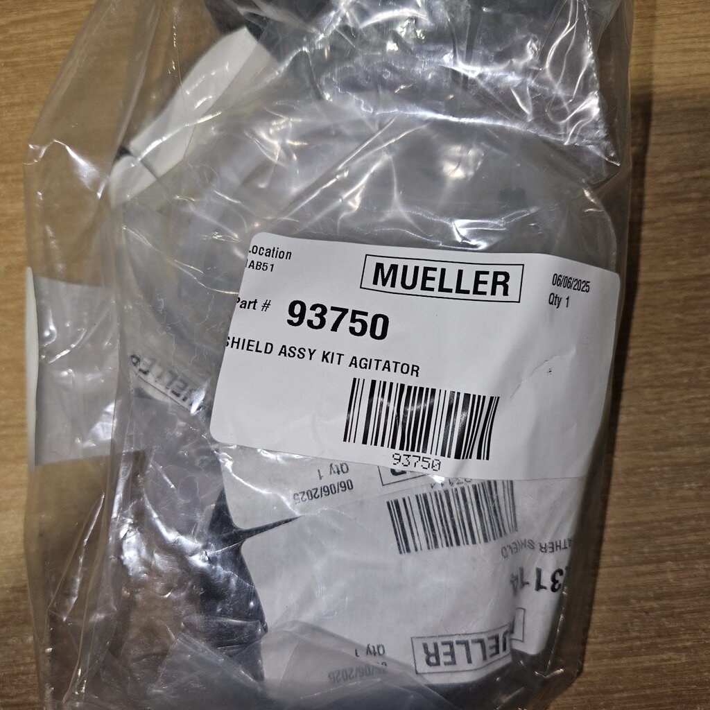 MUELLER AGITATOR PLEXIGLASS WEATHER SHIELD