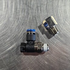 BECO AIR RETRACT CYLINDER BRASS SPEED FLOW  CONTROL 90° ELBOW T1/4 X 1/8 NPT (732560 & 732587-FC MAKE PART#732587)