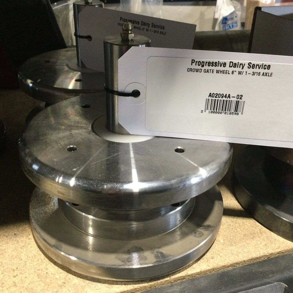 CROWD GATE WHEEL 6" W/ 1-3/16 AXLE