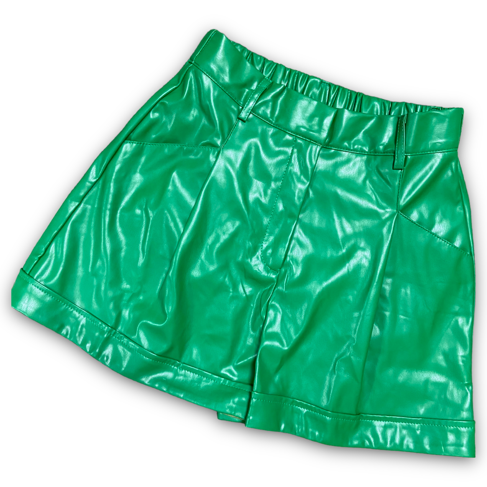 JDB Faux-ever Green With Envy Leather Shorts
