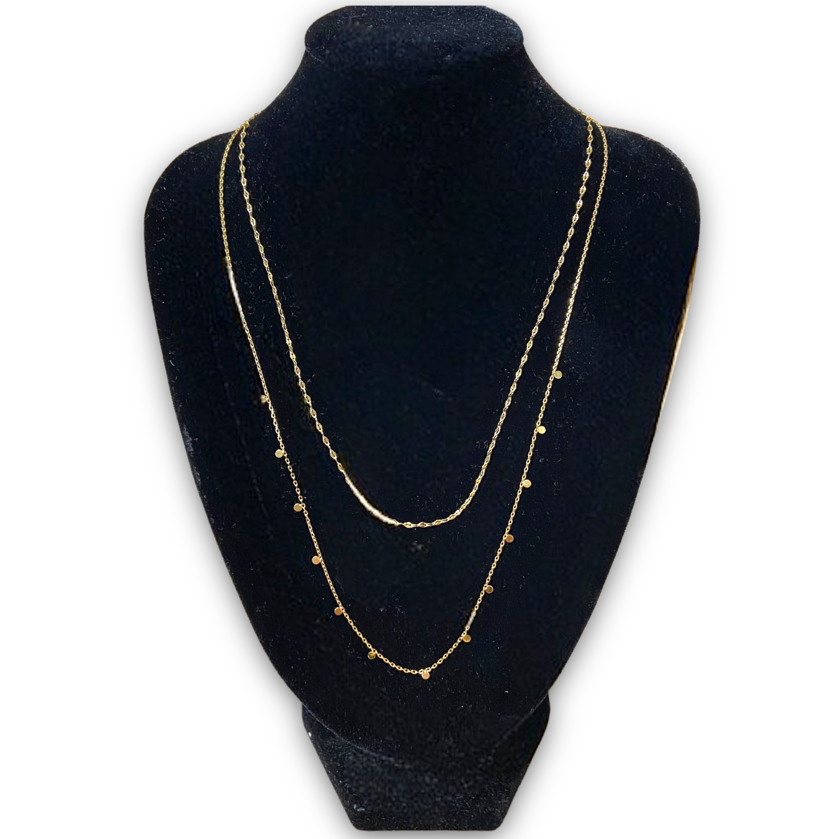 JDB Electroplated Double Layer Necklace
