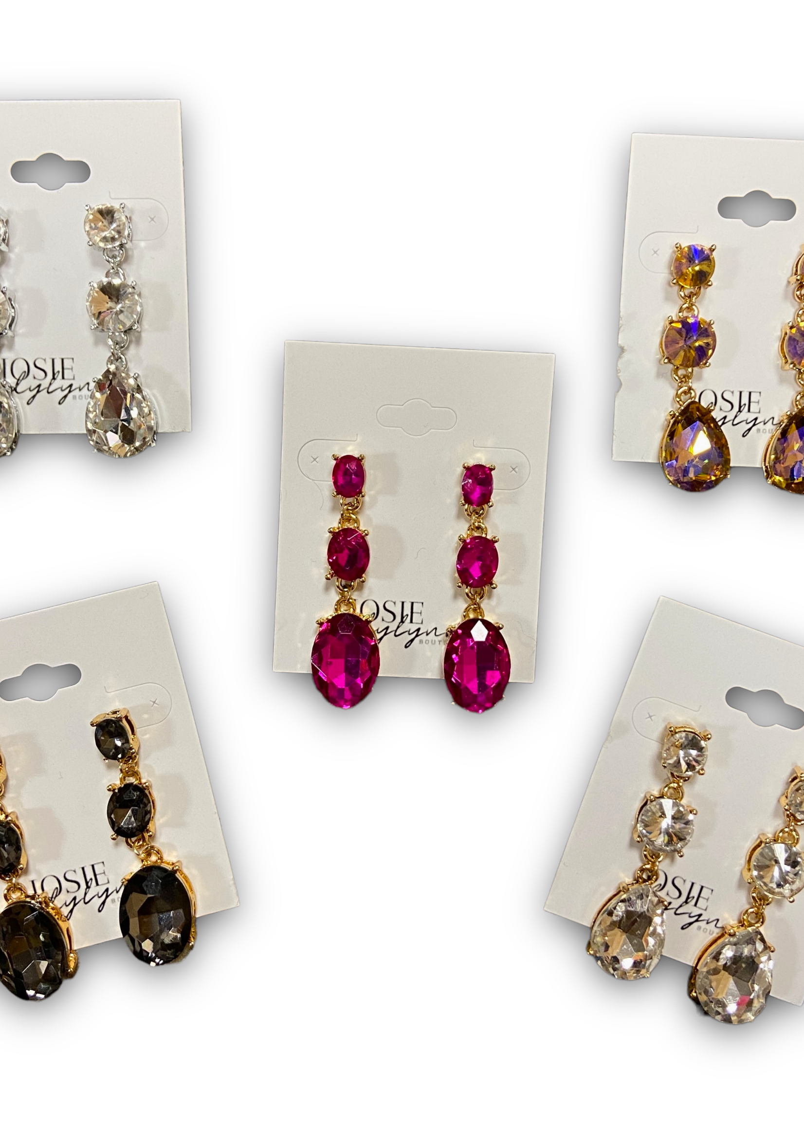 JDB Rhinestone Drop Earrings