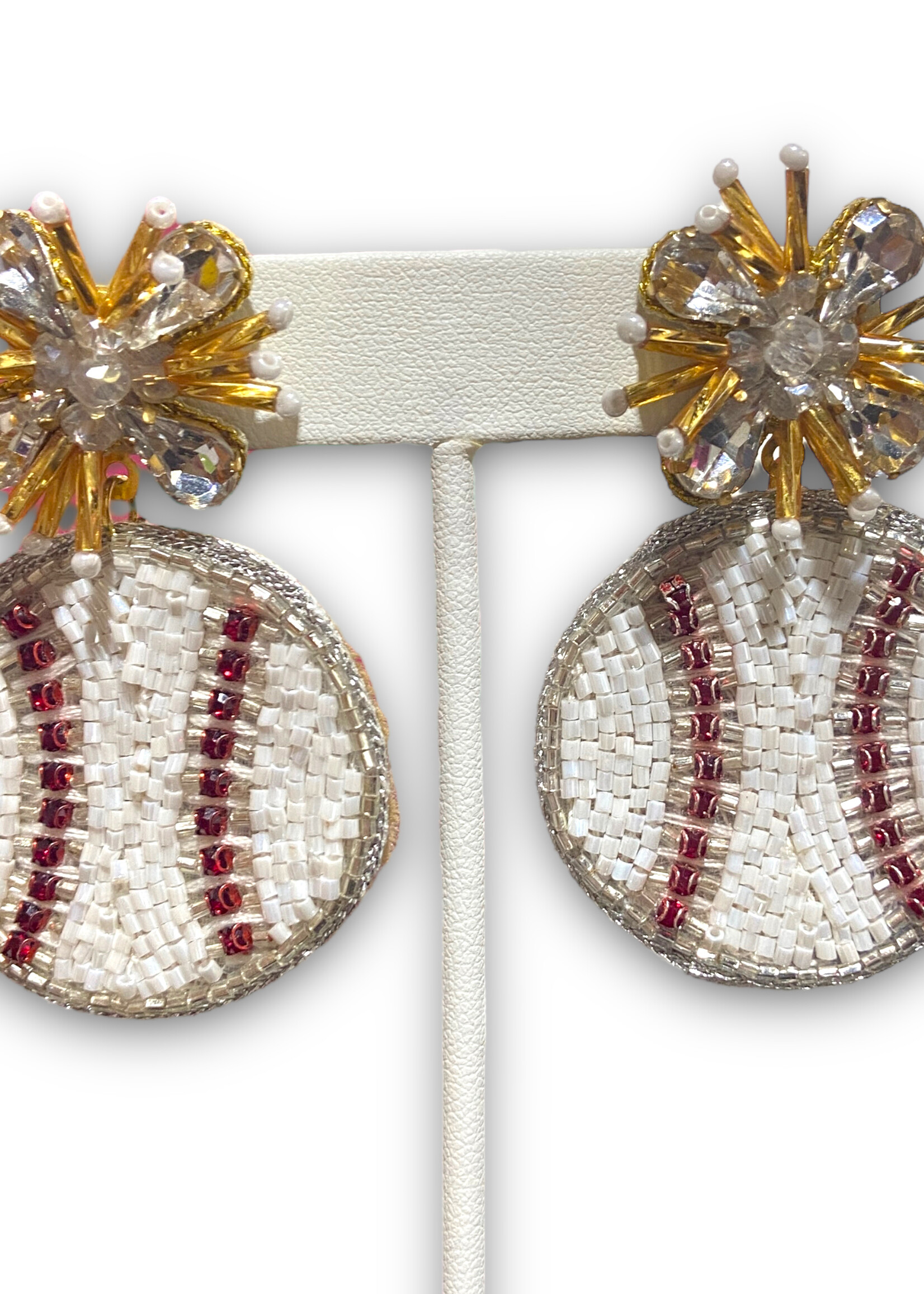 JDB Fancy Baseball Earrings