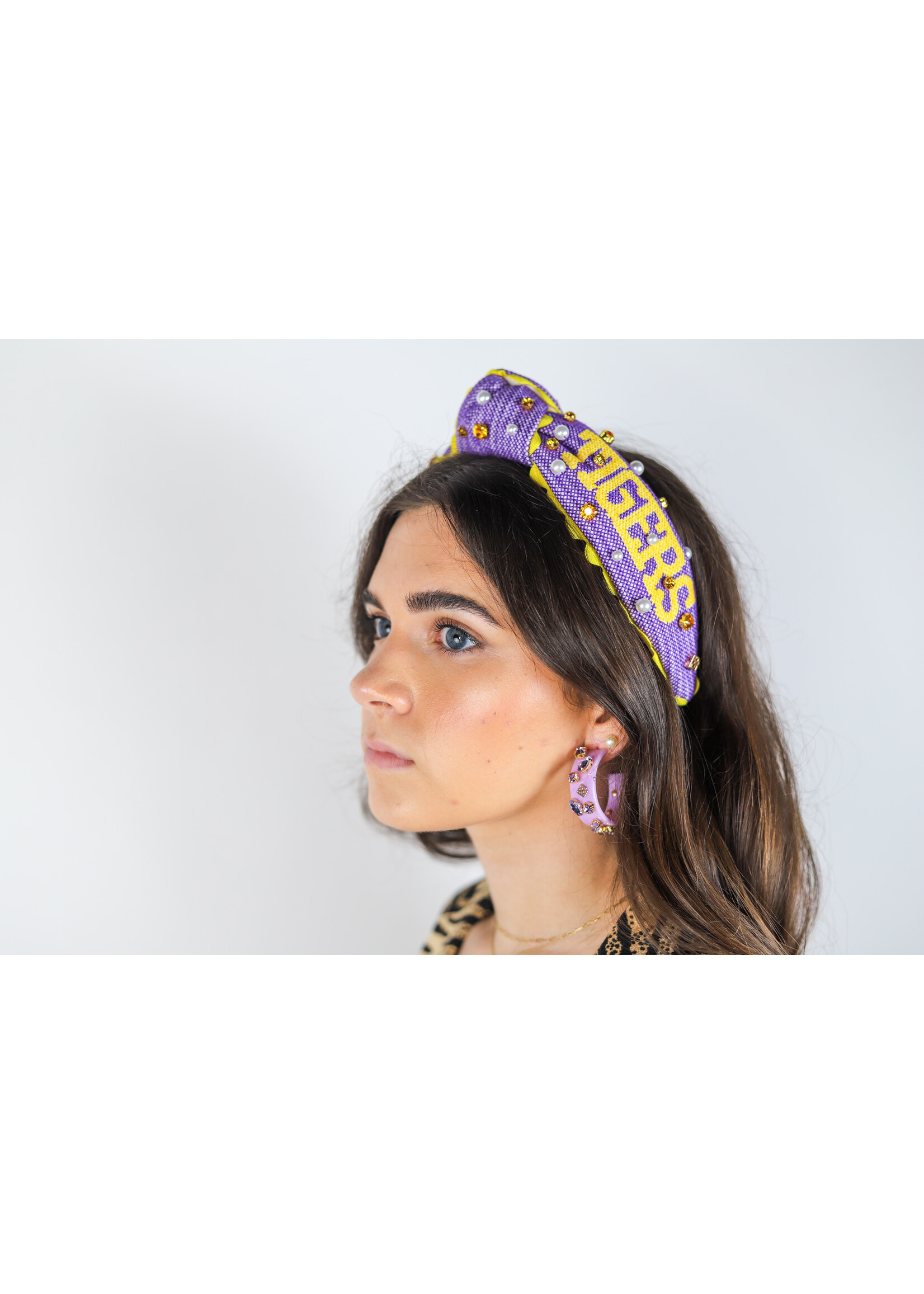 Brianna Cannon  Graux Tigers Cross Stitch Headband - Josie Dylynn Boutique