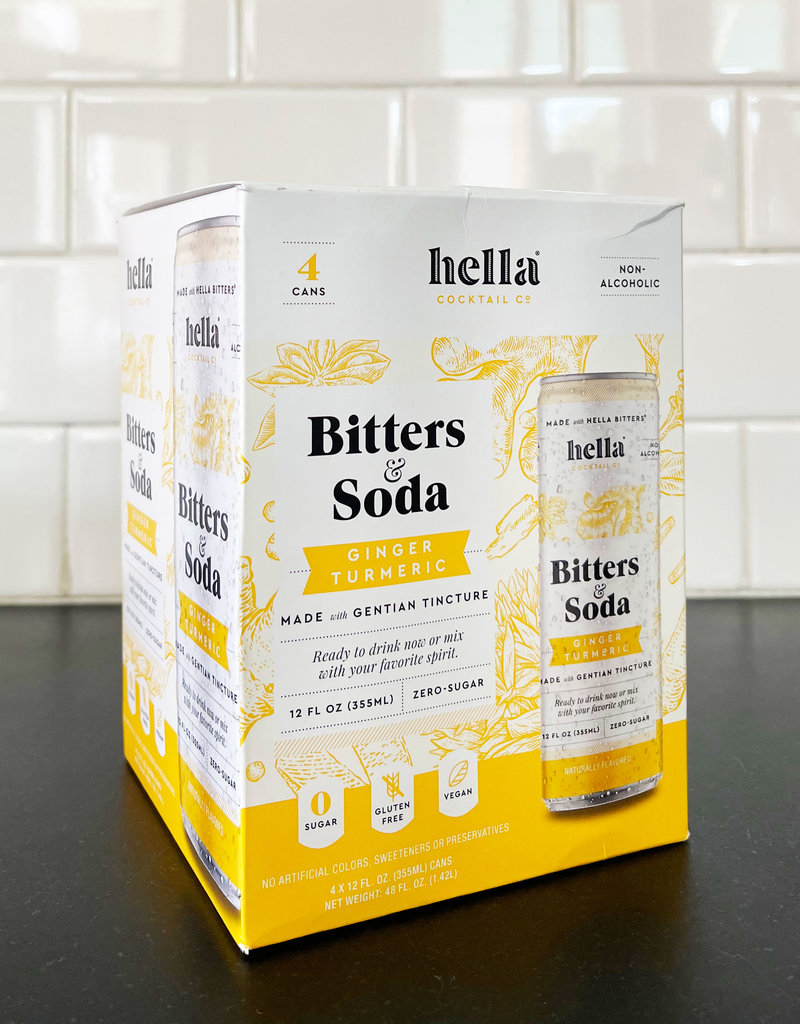 Hella Bitters & Soda: Ginger Turmeric (4-Pack)