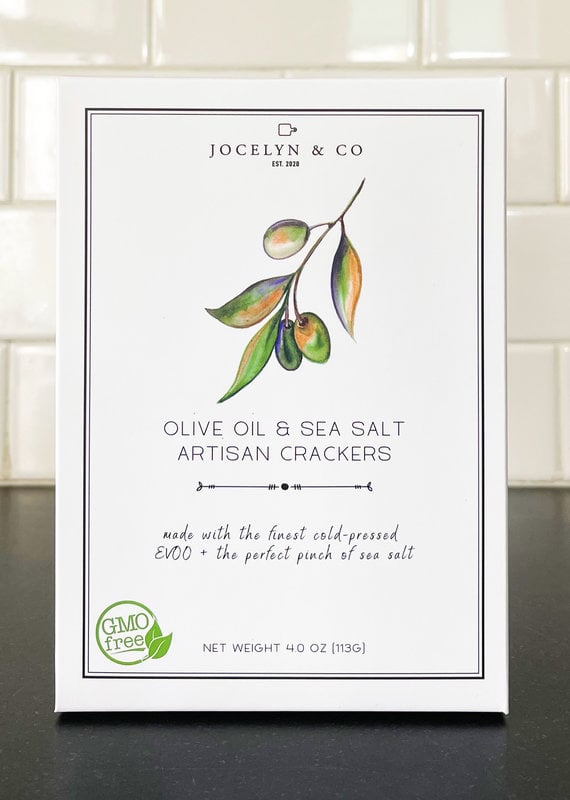 Jocelyn & Co. Olive Oil & Sea Salt Artisan Crackers