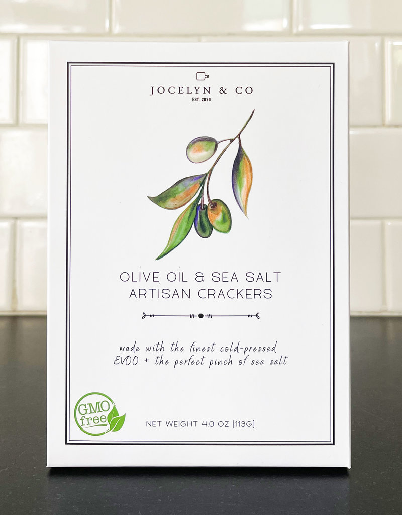 Jocelyn & Co. Olive Oil & Sea Salt Artisan Crackers