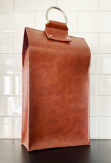 Faux Leather Double-Bottle Wine Tote