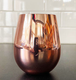 Copper Stemless Wine Glass