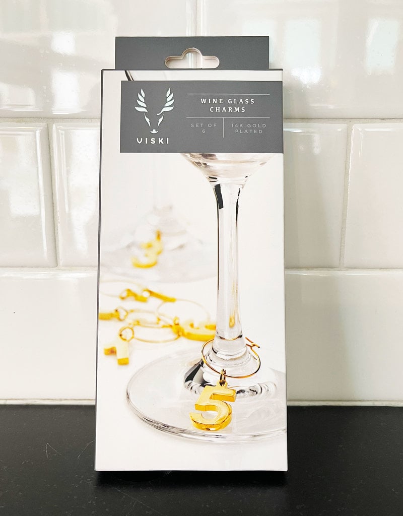 Belmont Gold Wine Charms (Set of 6)