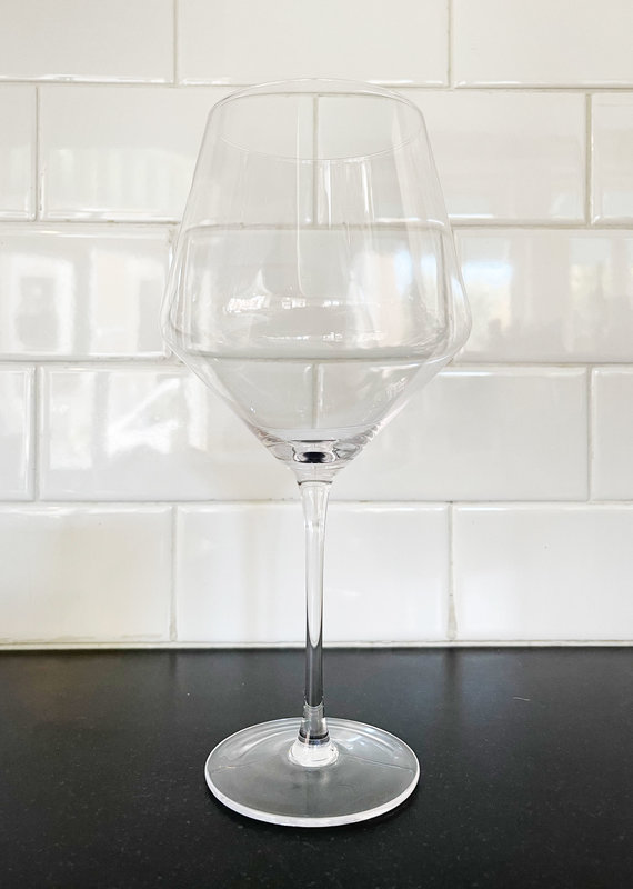 Angled Crystal Burgundy Glass