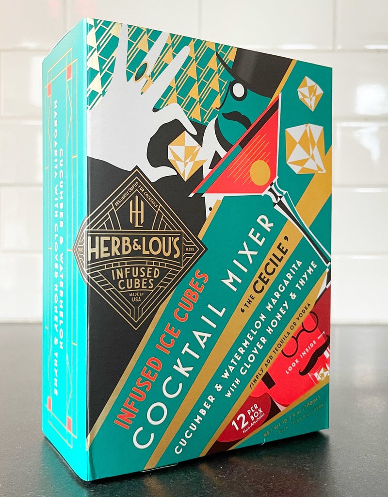 Herb & Lou’s “The Cecile” Infused Cocktail Cubes (12 Pack)