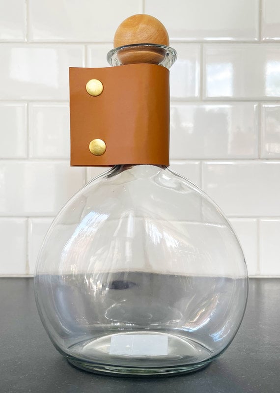 Wine Carafe With Natural Cuff