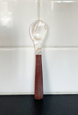 Mother of Pearl Seashell Spoon with Wooden Handle