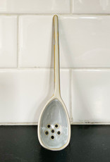 Stoneware Strainer Spoon with Reactive Glaze - Small