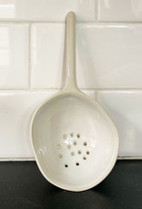 Stoneware Strainer Spoon with Reactive Glaze - Large