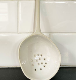 Stoneware Strainer Spoon with Reactive Glaze - Large