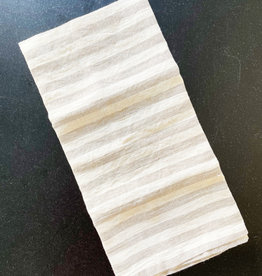 Natural Linen Striped Tea Towel