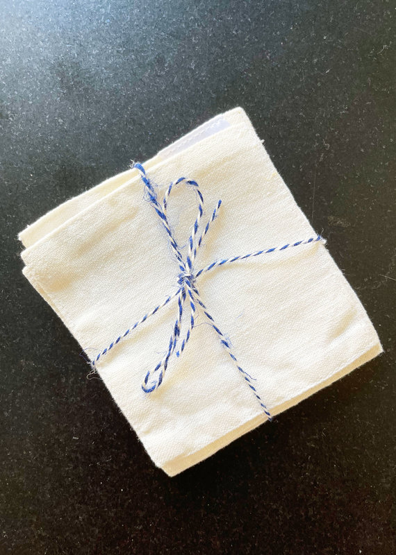 Natural Linen White Coasters