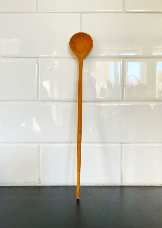 Teak Long Tasting Spoon - Circle