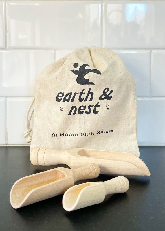 Earth & Nest Wooden Scoop Trio