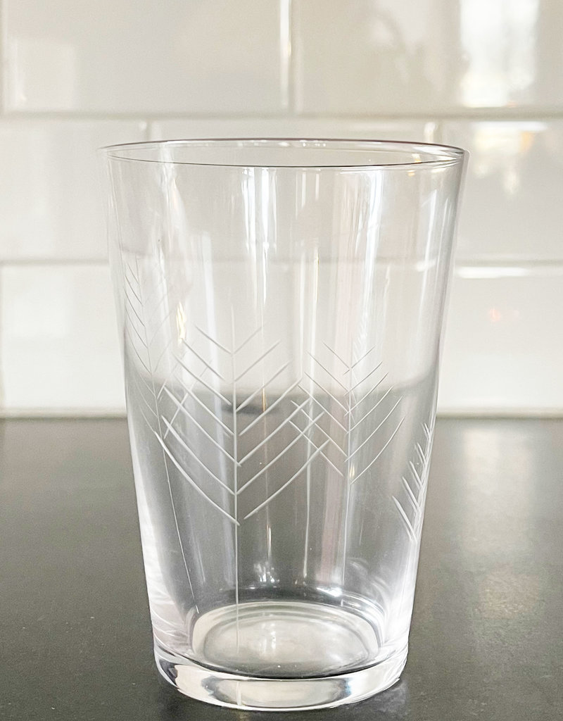 Sienna Etched Water Glass
