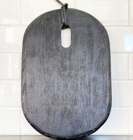 Small Oval Savana Wood Board - Black