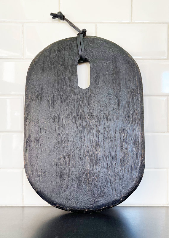 Small Oval Savana Wood Board - Black