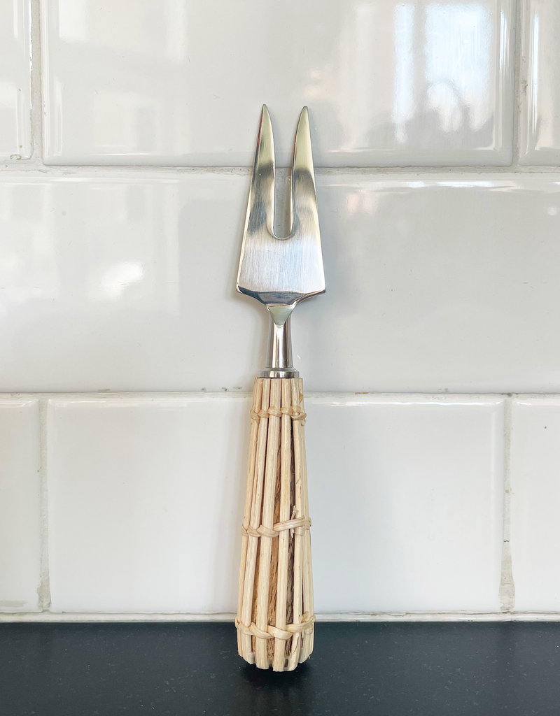 Stainless Steel + Rattan Cheese Knife