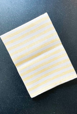 Fog Linen Work Kitchen Towel - Yellow + White Stripe