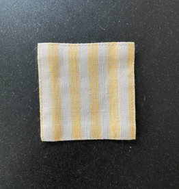 Fog Linen Work Coaster - Yellow + White Stripe