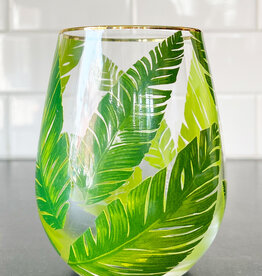 Banana Leaf Stemless Wine Glass